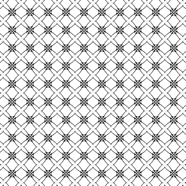 Diseño de azulejos lineales abstractos de patrón geométrico blanco y negro sin costuras