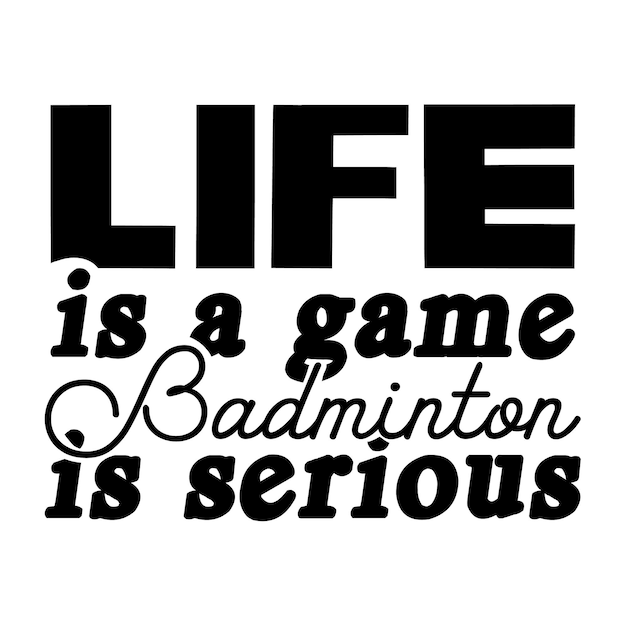 Diseño de bádminton svg Diseño de camiseta de bádminton svg