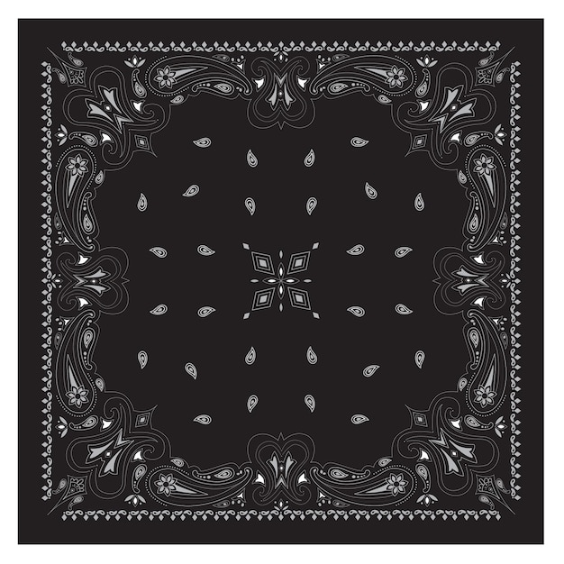 diseño de bandana de banda vectorial negra