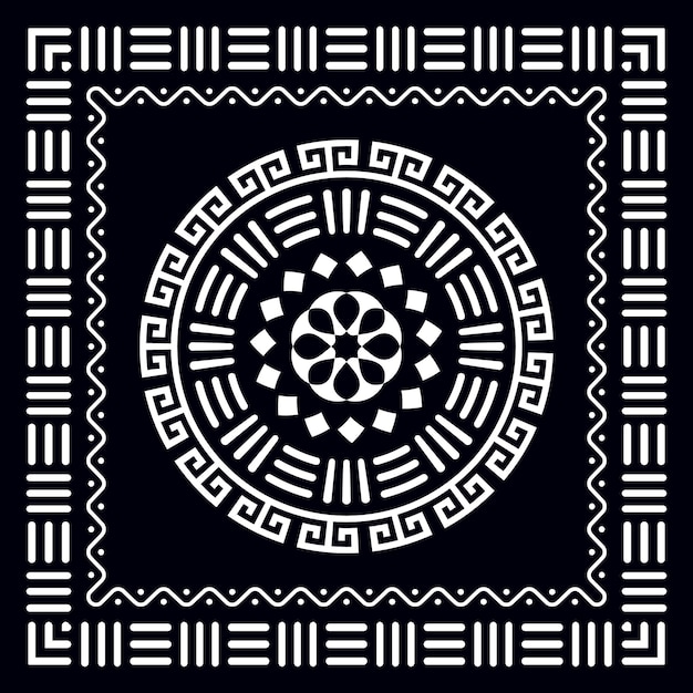 Diseño de bandana bufanda tribal