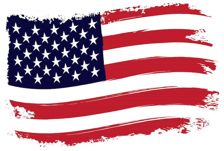 Vector diseño de la bandera americana de grunge