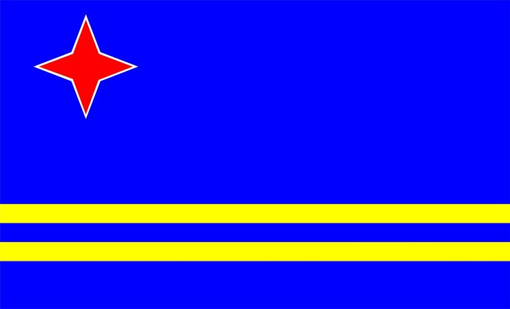 Vector diseño de la bandera de aruba