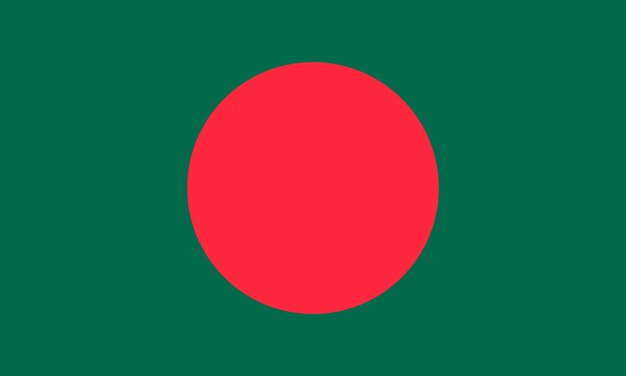 Vector diseño de bandera de bangladesh de color rojo y verde