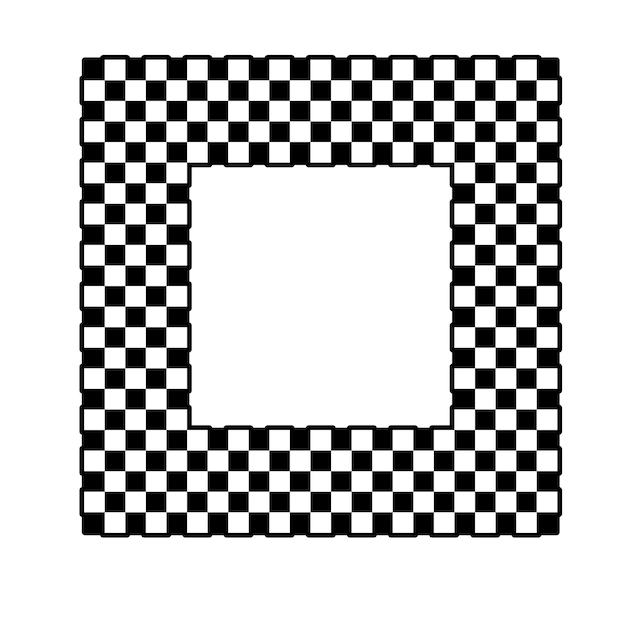 Diseño de bandera de carreras marco cuadrado