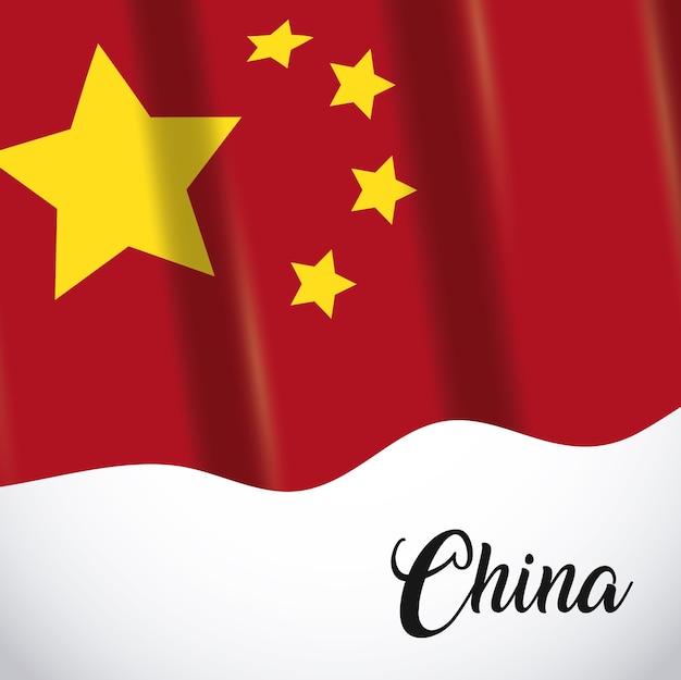 Diseño de la bandera de china