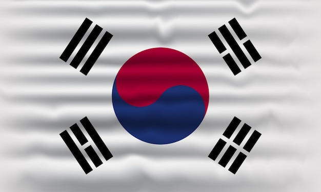 Diseño de la bandera de corea del sur bandera de corea del sur