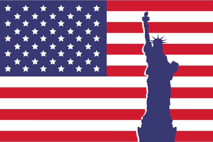Vector diseño de la bandera del día de la independencia de los estados unidos con plantilla de ilustración vectorial del 4 de julio