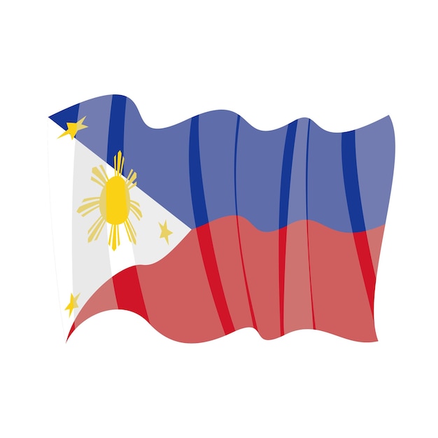 Vector diseño de la bandera de filipinas