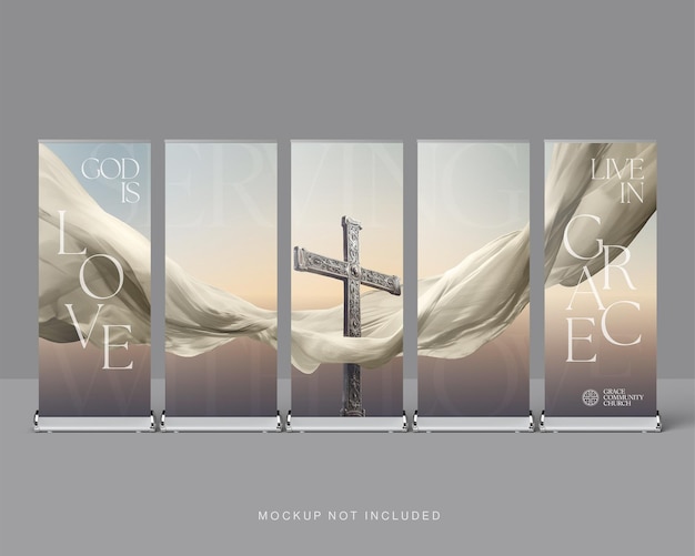 Diseño de la bandera de la iglesia en EPS vectorial