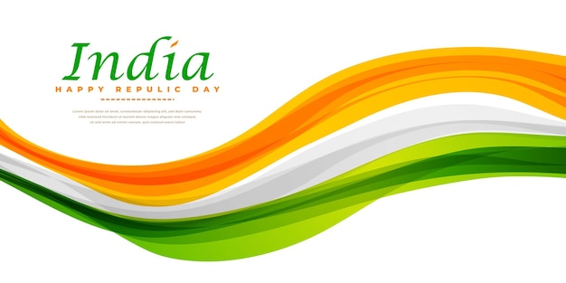 Diseño de bandera india impresionante simple para feliz día de la república nuevo diseño