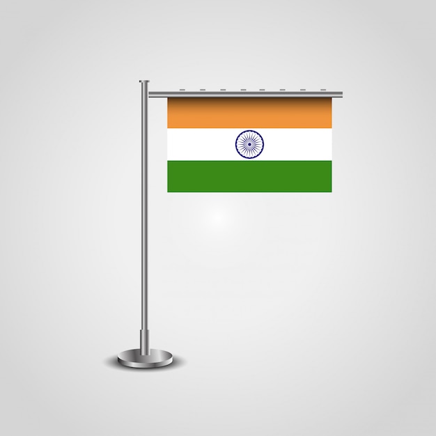 Diseño de la bandera india con un vector de diseño creativo