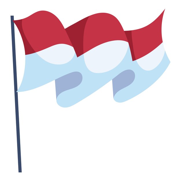 Diseño de la bandera de indonesia