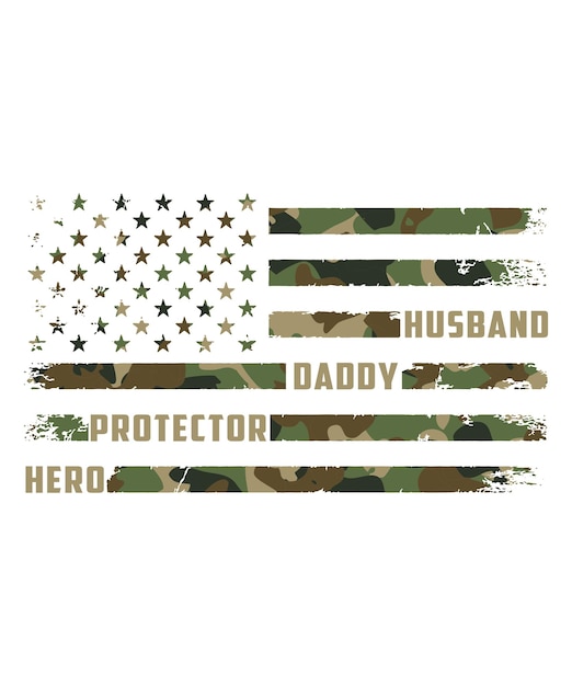 Diseño de la bandera del marido y el padre