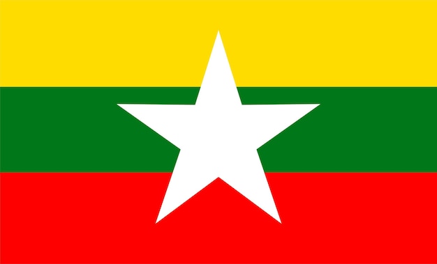 Diseño de la bandera de myanmar