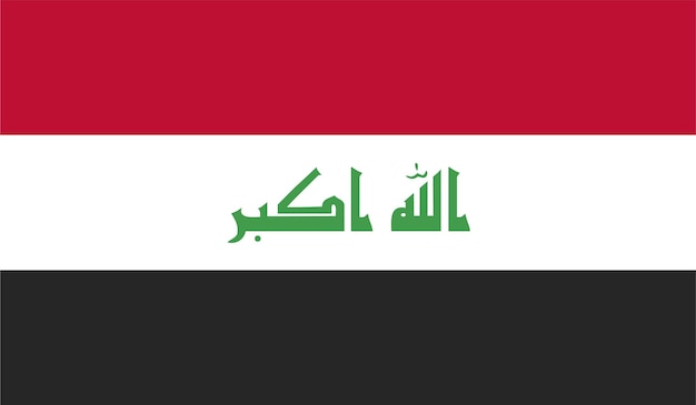 Vector diseño de la bandera nacional de irak