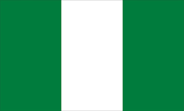 Vector diseño de la bandera de nigeria