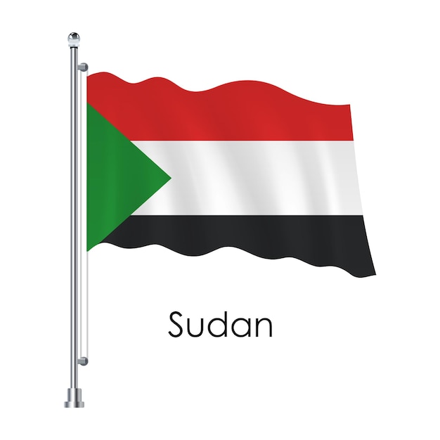 diseño de bandera ondulante vectorial con bandera de maqueta