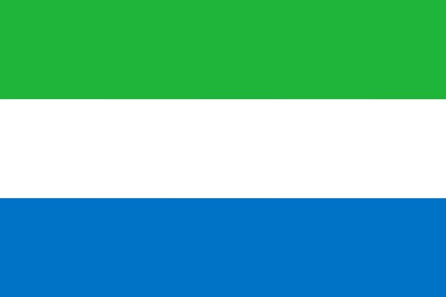 Vector diseño de la bandera de sierra leona fag del icono de sierra leona