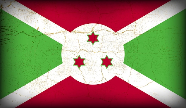 diseño de bandera de textura vintage de burundi