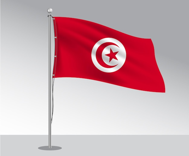 Diseño De La Bandera De Túnez Vector Eps
