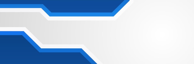 Diseño de banner abstracto azul y blanco Fondo geométrico en forma de vector Moderna plantilla gráfica Patrón de banner para redes sociales y sitios web