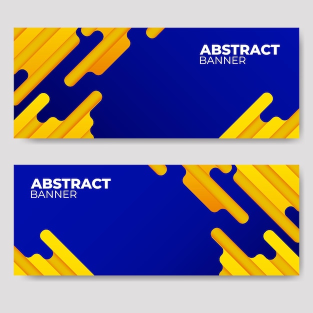 Diseño de banner abstracto con estilo moderno