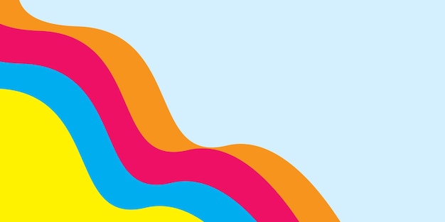 Diseño de banner abstracto Fondo de vector ondulado elegante