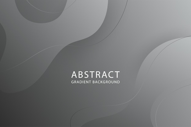 Diseño de banner abstracto gris con color degradado.