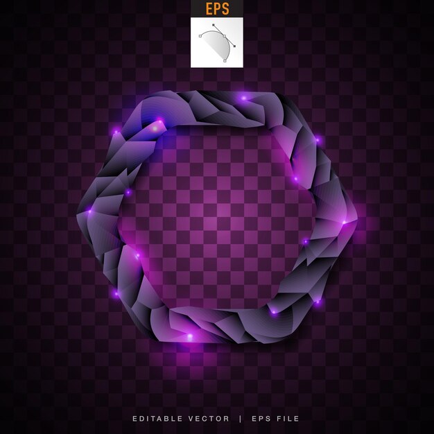 Diseño de banner abstracto hexagonal