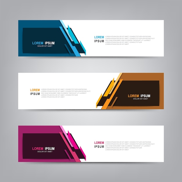 Diseño de banner abstracto de vector