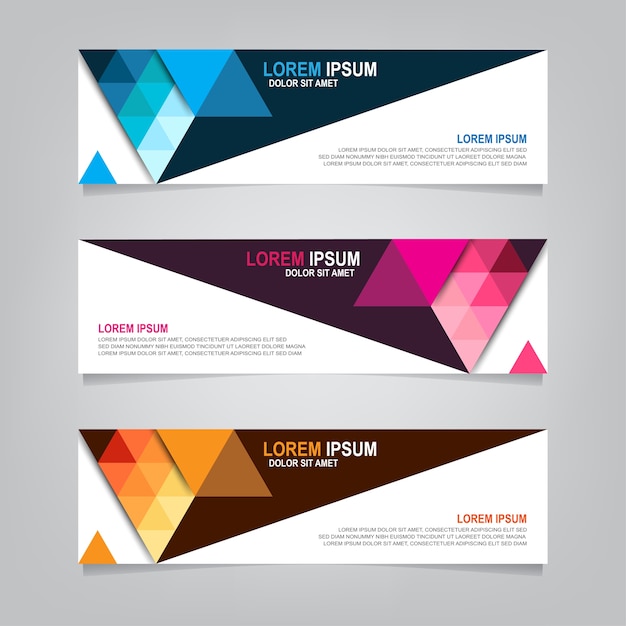 Diseño de banner abstracto de vector