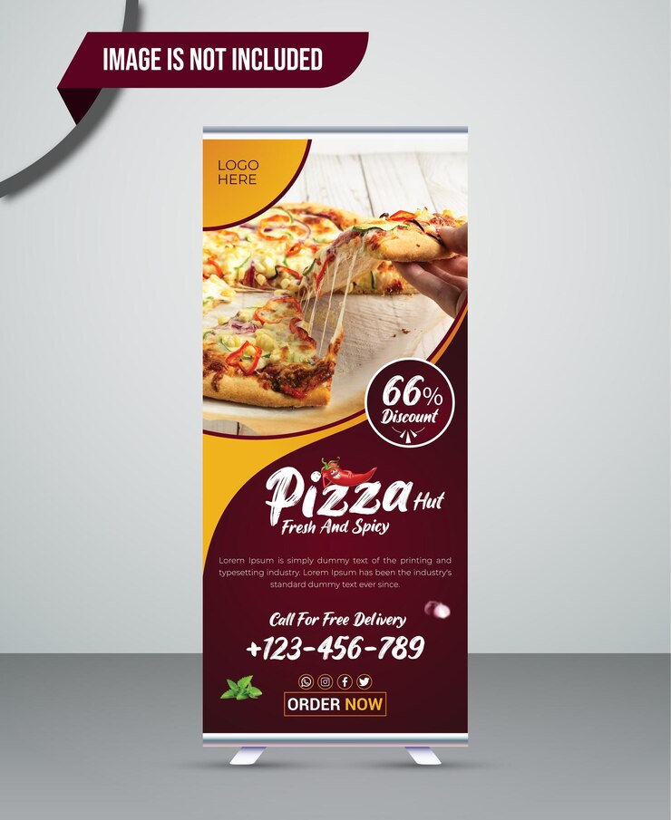 Vector diseño de banner acumulativo de menú de comida
