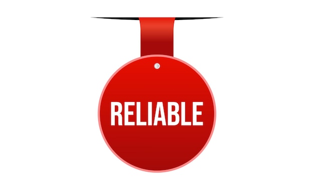 Diseño de banner confiable Icono confiable Ilustración vectorial de estilo plano