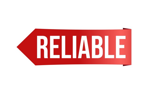Diseño de banner confiable Icono confiable Ilustración vectorial de estilo plano
