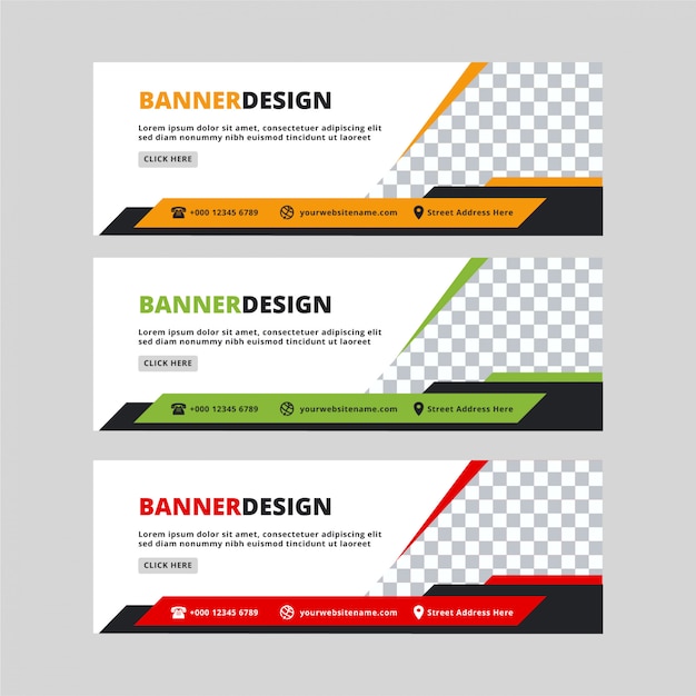 Vector diseño de banner corporativo