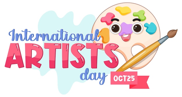 Diseño de banner del día internacional de los artistas