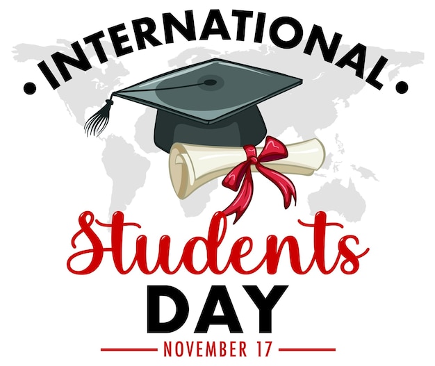 Diseño de banner del día internacional del estudiante