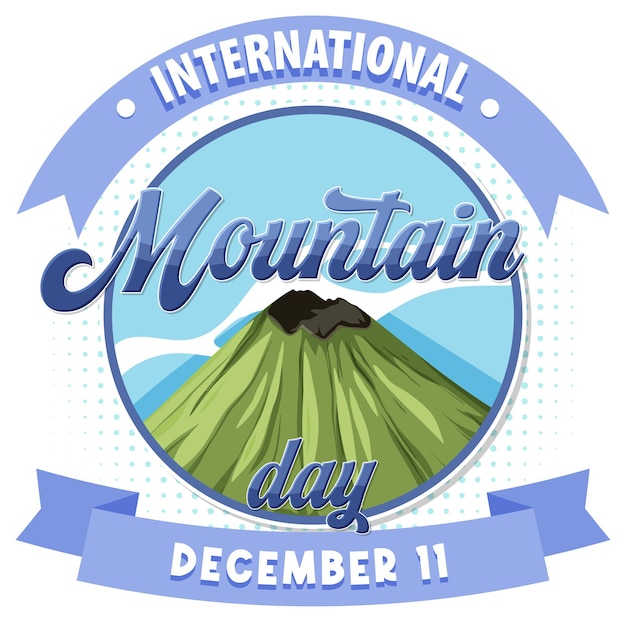 Diseño de banner del día internacional de la montaña