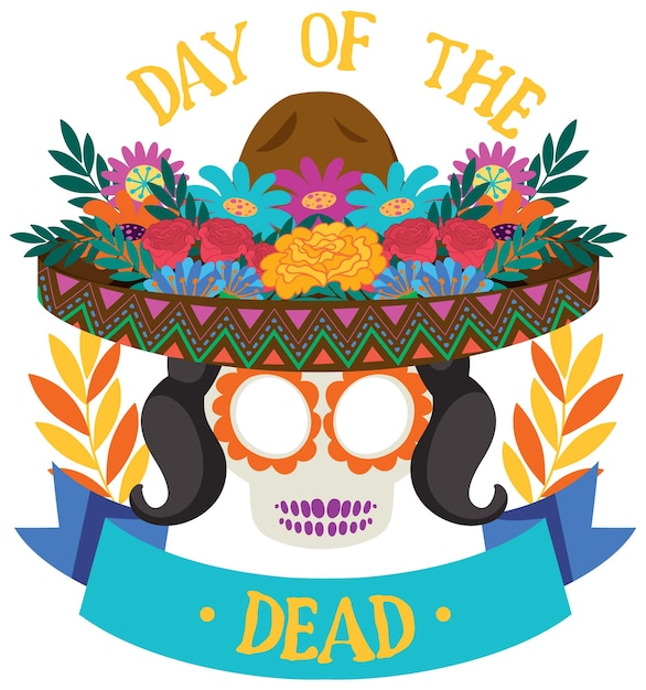 Diseño de banner del día de muertos.