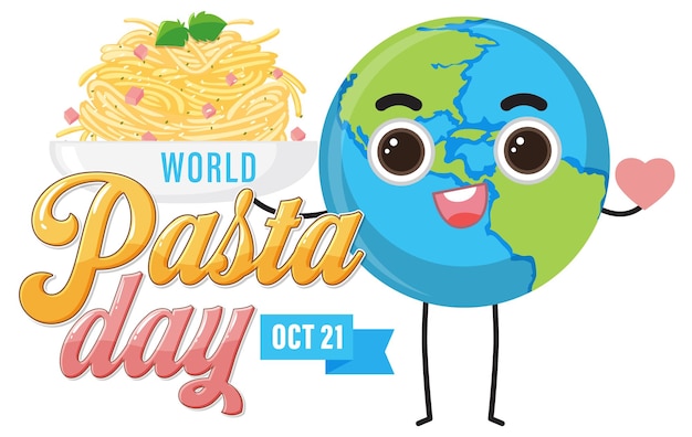 Diseño de banner del día mundial de la pasta