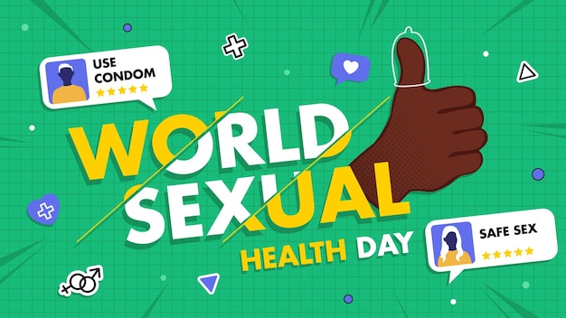 Diseño de banner del día mundial de la salud sexual