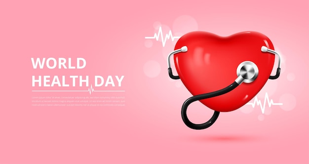 Diseño de banner del día mundial de la salud