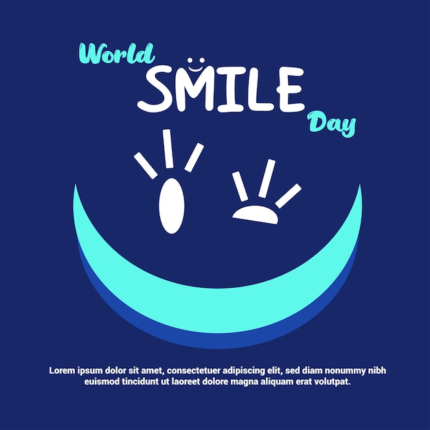 Diseño de banner del día mundial de la sonrisa