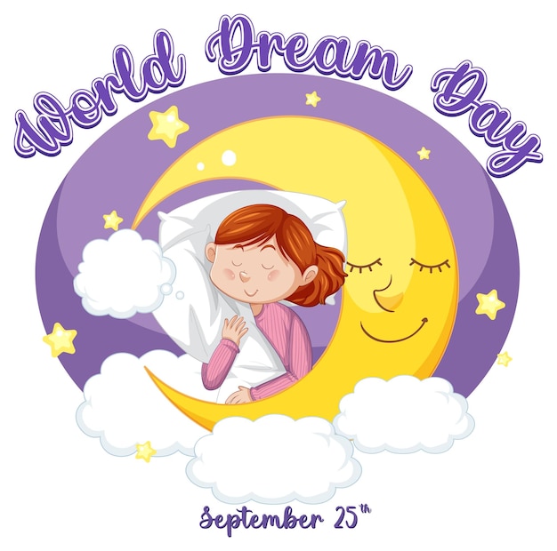 Vector diseño de banner del día mundial de los sueños