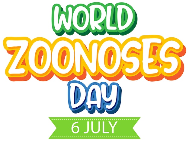 Vector diseño de banner del día mundial de las zoonosis