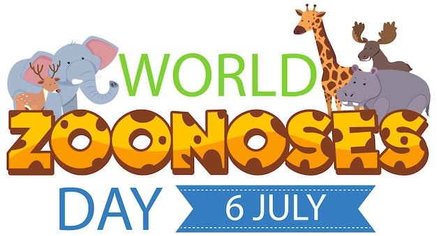 Vector diseño de banner del día mundial de las zoonosis