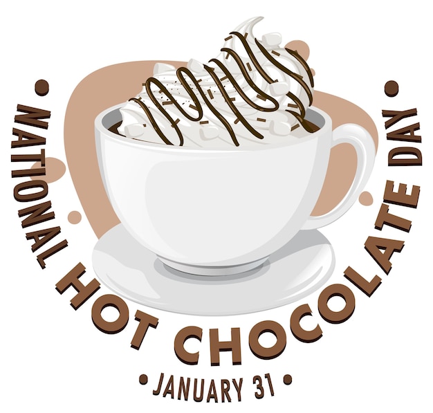 Diseño de banner del día nacional del chocolate caliente