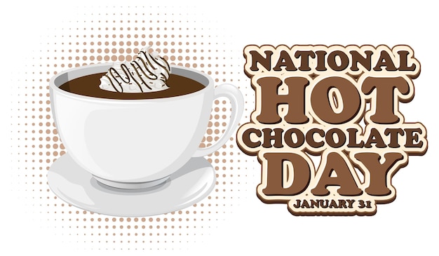 Diseño de banner del día nacional del chocolate caliente