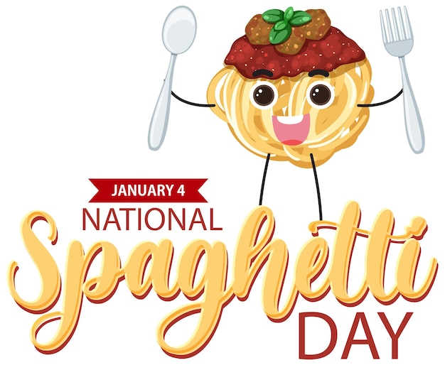 Vector diseño de banner del día nacional del espagueti