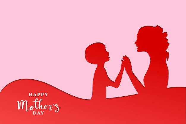 Diseño de banner de diseño de tarjeta de felicitación de feliz día de la madre